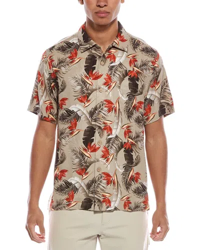 Tommy Bahama Paradiso Sands Silk Camp Shirt In Brown