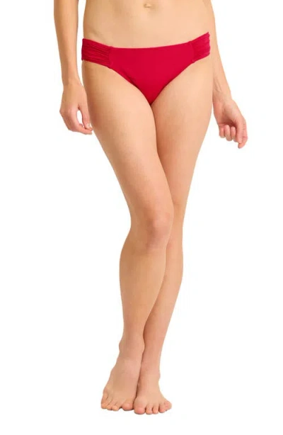 Tommy Bahama Pearl Hipster Upf 50+ Bikini Bottoms In Red