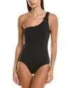 Tommy Bahama Pearl Novelty One-shoulder One-piece In Black