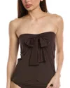 Tommy Bahama Pearl Sarong Wrap Bandini In Brown