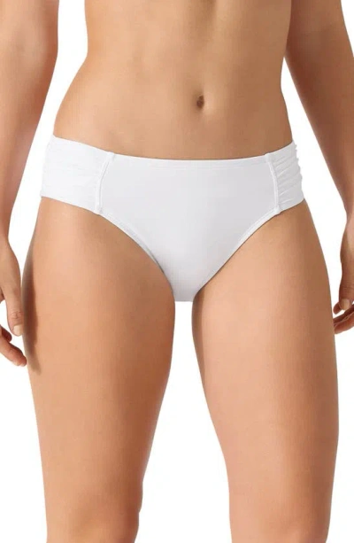 Tommy Bahama Pearl Shirred Side Bikini Bottoms In White