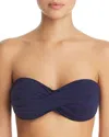 Tommy Bahama Pearl Twist Bandeau Bikini Top In Navy