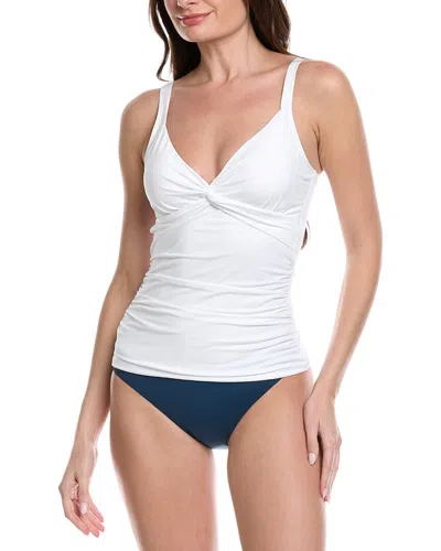 Tommy Bahama Pearl Twist Underwire Tankini Top In White