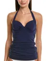 Tommy Bahama Pearl Underwire Full Coverage Tankini In Blue