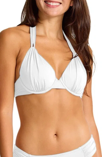 Tommy Bahama Pearl Underwire Halter Bikini Top In White