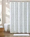 Tommy Bahama Pen And Ink Palm Shower Curtain, 72" X 72" In Spring Green