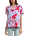 Tommy Bahama Peninsula Palms Linen Shirt In Blue