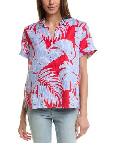 Tommy Bahama Peninsula Palms Linen Shirt In Blue