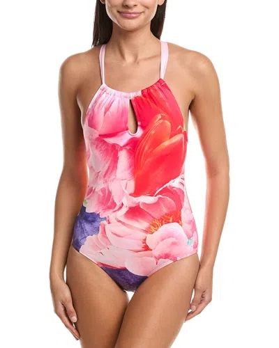 Tommy Bahama Penney Blooms High-neck One-piece In Multi