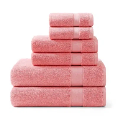 Tommy Bahama Pineapple Bay Cotton 6 Piece Towel Set In Pink