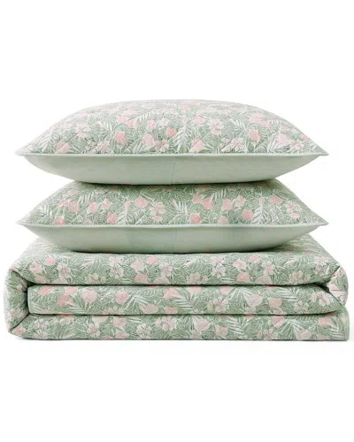 Tommy Bahama Pineapple Bloom Cotton Quilt Set In Green