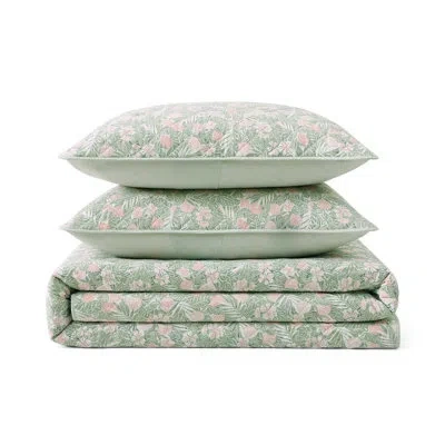 Tommy Bahama Pineapple Bloom Cotton Reversible Green Quilt Set