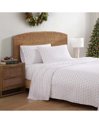 TOMMY BAHAMA TOMMY BAHAMA PINEAPPLE PINSTRIPE 100% COTTON PERCALE SHEET SET