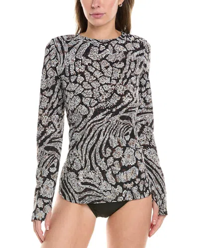 Tommy Bahama Playa Brava Pullover Rashguard In Black