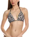 Tommy Bahama Playa Brava Reversible Triangle Bikini Top In Black