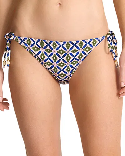 Tommy Bahama Playa Marbella Reversible Bikini Bottoms In Blue
