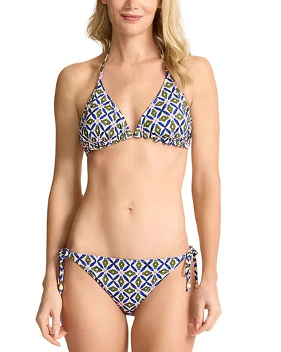 Tommy Bahama Playa Marbella Reversible Triangle Bikini Top In Blue