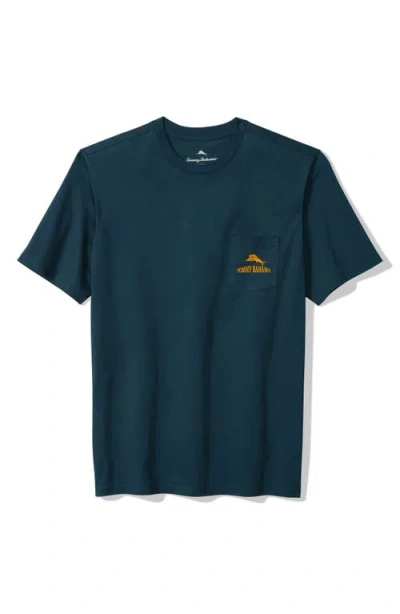Tommy Bahama Plays Well With Otters Pocket Graphic T-shirt In Blue