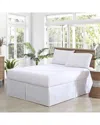 Tommy Bahama Pleated Solid White Bed Skirt In White