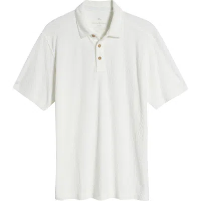 Tommy Bahama Poolside Hibiscus Jacquard Terry Cloth Polo In Continental
