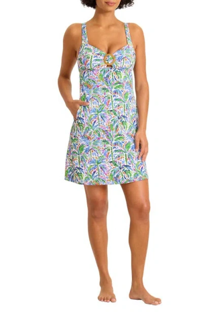 Tommy Bahama Poolside Palms Cover-up Spa Dress In Multi