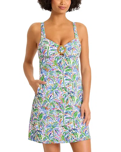 Tommy Bahama Poolside Palms Spa Dress Cover Up In Green