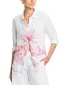 Tommy Bahama Portico Palms Corded Embroidered Linen Shirt In Calypso Pink