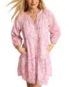 Tommy Bahama Prima Petals Three Quarter Sleeve Dress In Cloud Nine