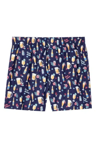 Tommy Bahama Print Boxer Shorts In Blue