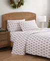 Tommy Bahama Printed Holiday 200-thread Count Cotton 4-pc. Sheet Set, King In White
