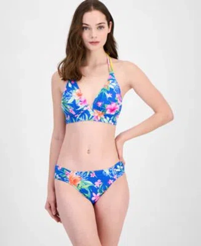 Tommy Bahama Reversible Halter Top Reversible Hipster Bikini In Palace Blue Reversible