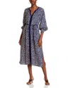 Tommy Bahama Safari Spots Midi Dress In Island Navy Heather