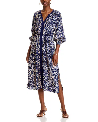 Tommy Bahama Safari Spots Midi Dress In Blue