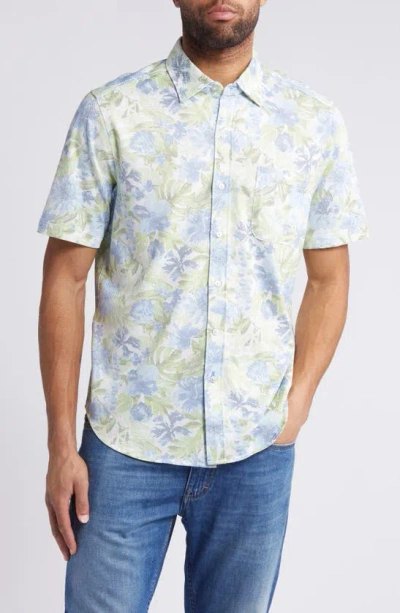 Tommy Bahama San Lucio Islandzone® Perfectly Paradise Floral Short Sleeve Knit Button-up Shirt In Macaw