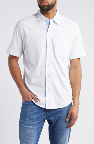 Tommy Bahama San Lucio Islandzone® Short Sleeve Knit Button-up Shirt In White