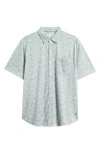 Tommy Bahama San Lucio Lotos Floral Islandzone® Short Sleeve Cotton Blend Button-up Shirt In Green