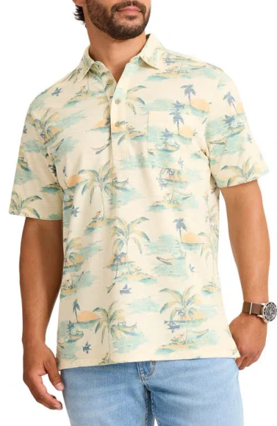 Tommy Bahama San Lucio Tides Mirage Tropical Print Islandzone® Polo In Neutral