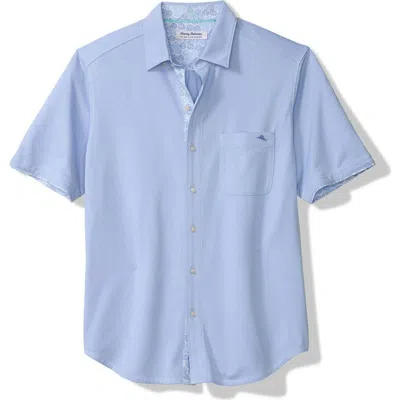 Tommy Bahama San Lucio Tri Leaf Geo Happy Hour Islandzone® Button-up Shirt In Blue