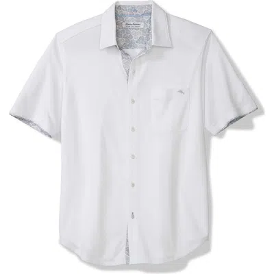 Tommy Bahama San Lucio Tri Leaf Geo Happy Hour Islandzone® Button-up Shirt In White