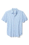Tommy Bahama San Lucio Tri Leaf Geo Print Islandzone® Short Sleeve Button-up Shirt