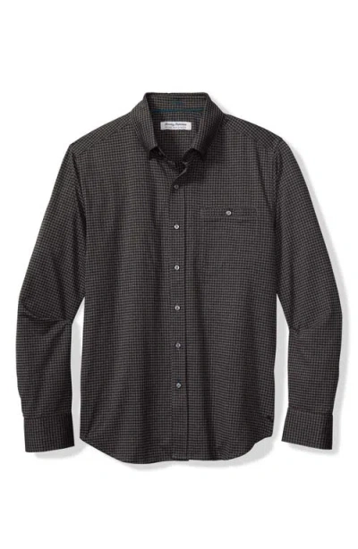 Tommy Bahama San Sebastian Microcheck Islandzone® Button-up Shirt In Black