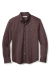 Tommy Bahama San Sebastian Microcheck Islandzone® Button-up Shirt In Burgundy