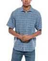 Tommy Bahama Sand Sunray Check Linen-blend Shirt In Blue