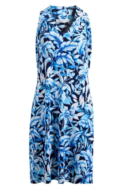 Tommy Bahama Sandy Flora Fresco Sleeveless Minidress In Coastline
