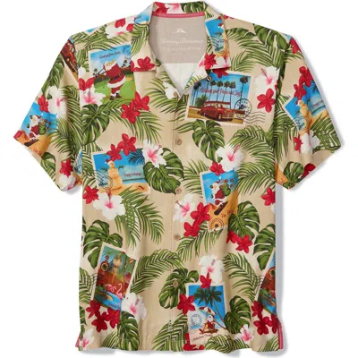 Tommy Bahama Santa's Day Off Silk Camp Shirt In Multi