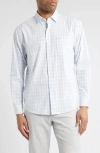 Tommy Bahama Sarasota Stretch Check Islandzone® Button-up Shirt In Fog Grey