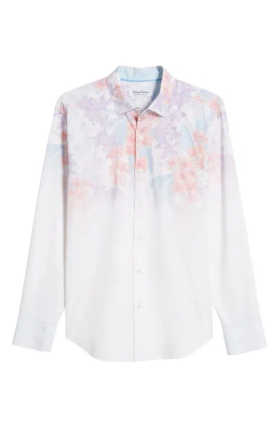 Tommy Bahama Sarasota Stretch Fade La Fleur Floral Islandzone® Button-up Shirt In White