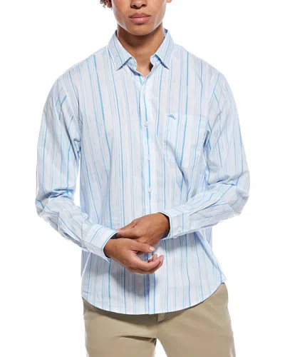 Tommy Bahama Sarasota Stretch Trickle Stripe Shirt In Blue
