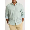 Tommy Bahama Sarasota Stretch Ventura Coast Solid White Islandzone® Button-up Shirt In Green