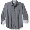 Tommy Bahama Sarasota Stretch Ventura Coast Solid White Islandzone® Button-up Shirt In Gray